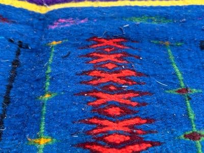 Blue-Pink-Yellow Acrylic Carpet