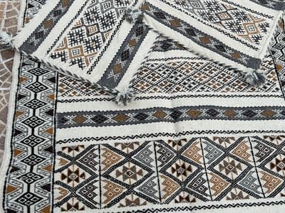 Grey-Beige-Caramel Wool Carpet