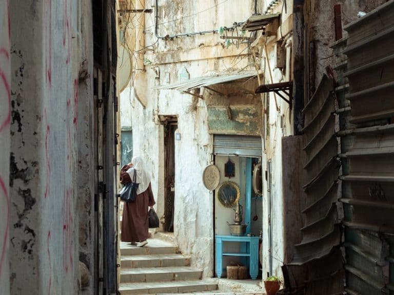 Az algíri Kaszbah egy sikátora